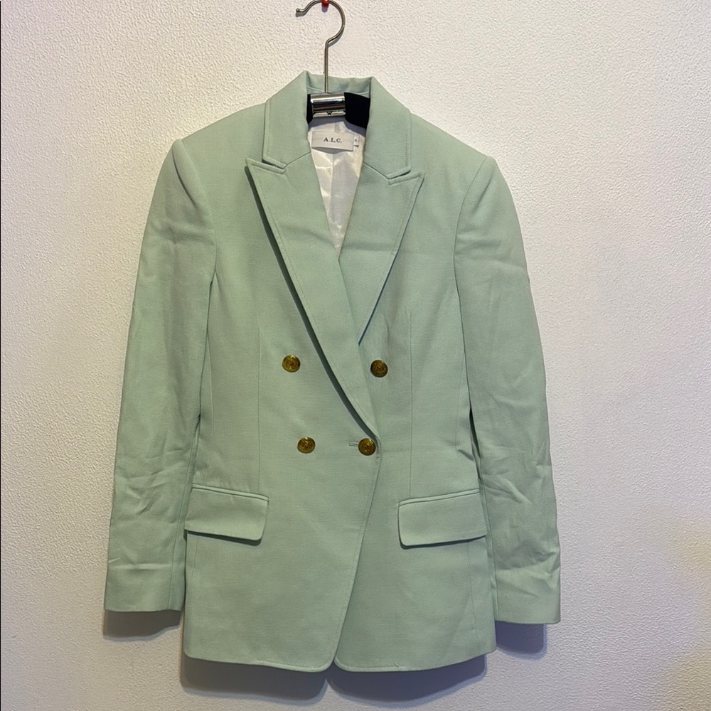 A.L.C. Women's Mint Green Blazer in size 0